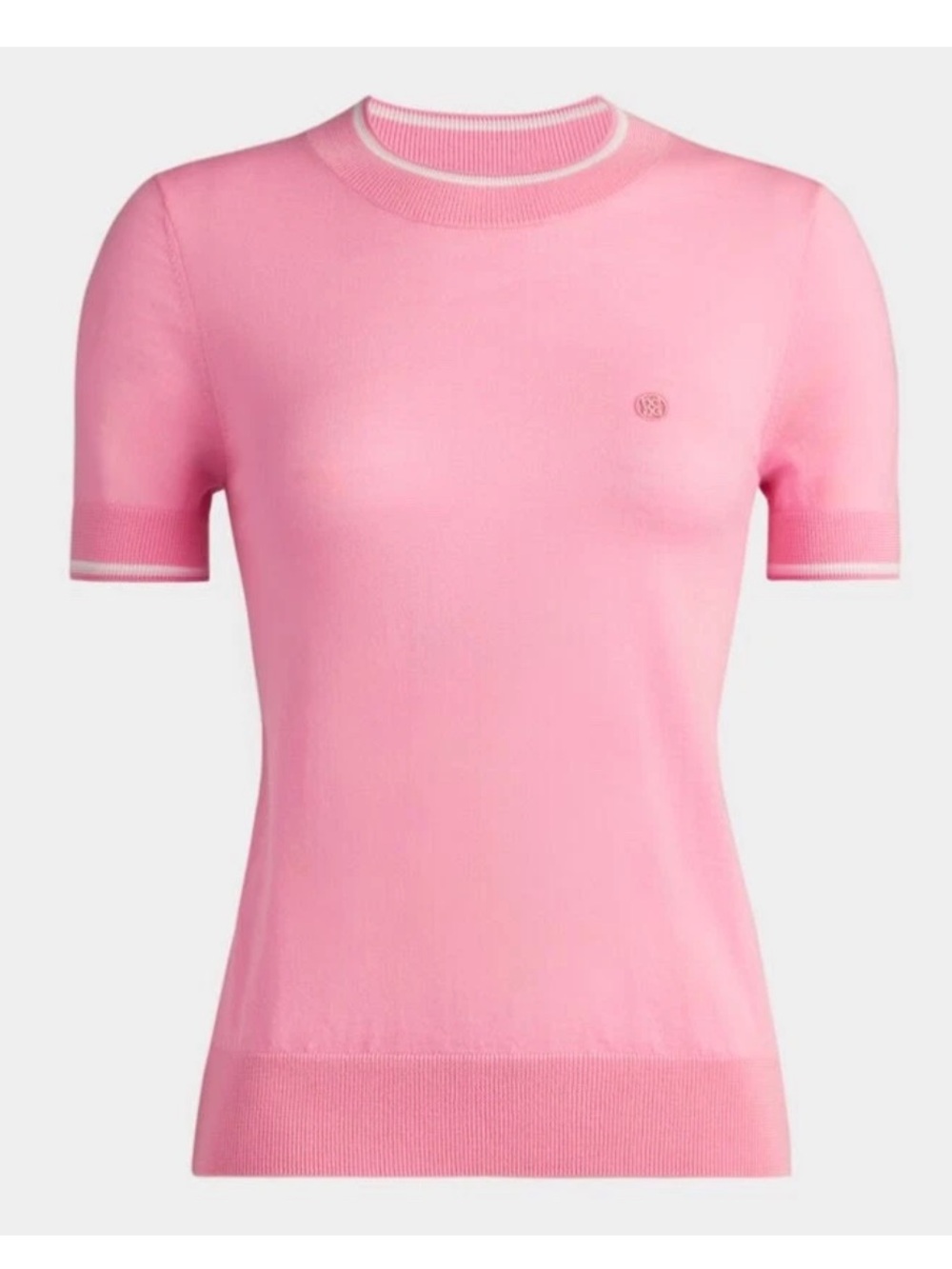 G/Fore Merino Wool Short Sleeve Sweater Top Size XS S M Candy Pink Womens GFORE